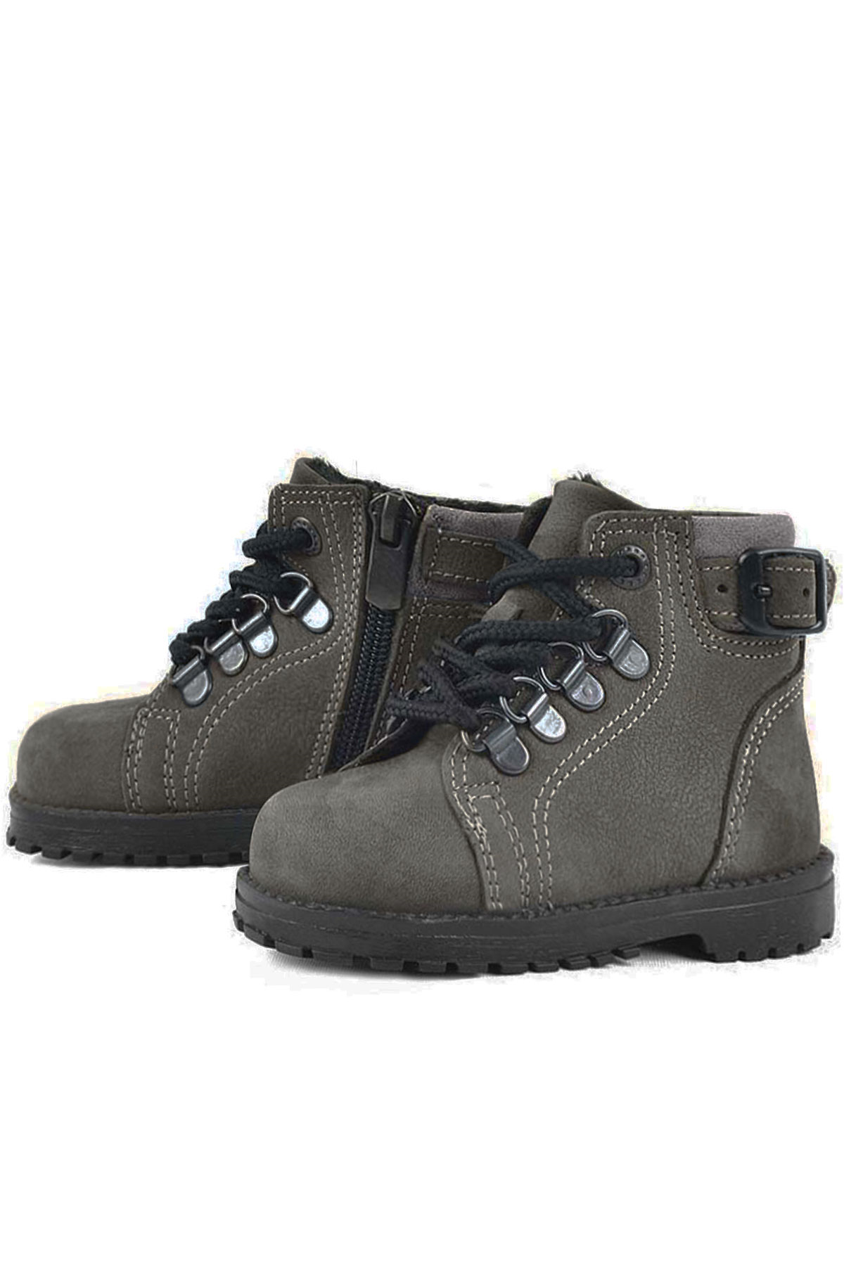 Rakerplus Griffon Hakiki Deri Fermuarlı Kışlık Unisex Çocuk Bot