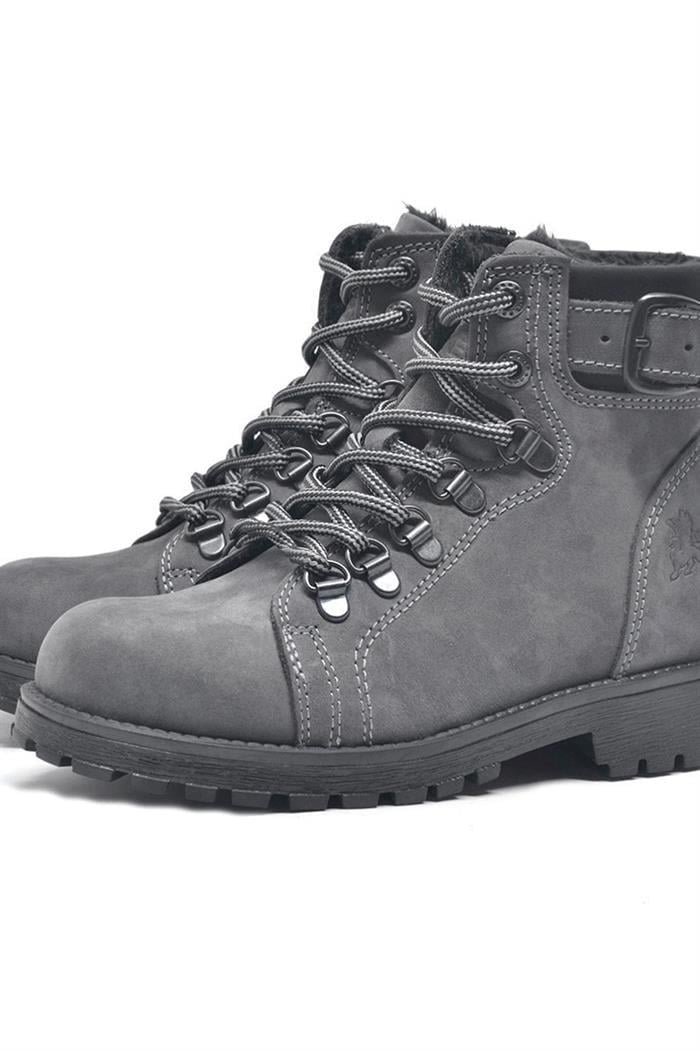 Rakerplus Griffon Hakiki Deri Fermuarlı Kışlık Unisex Çocuk Bot