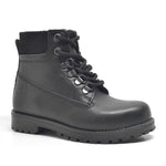 Rakerplus Hakiki Deri Siyah Fermuarlı Kışlık Çocuk Bot