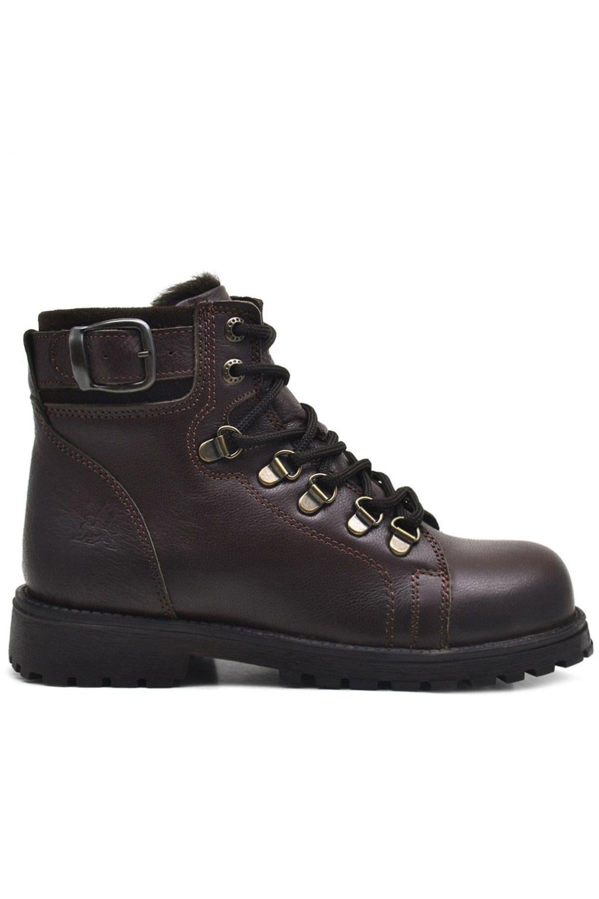 Rakerplus Griffon Hakiki Deri Fermuarlı Kışlık Çocuk Bot