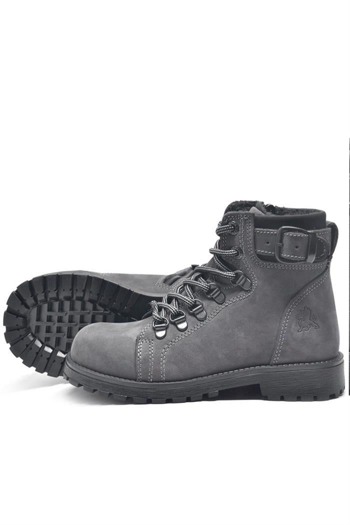 Rakerplus Griffon Hakiki Deri Fermuarlı Kışlık Unisex Çocuk Bot