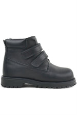 Rakerplus Neson Hakiki Deri Siyah Cırtlı Çocuk Bot