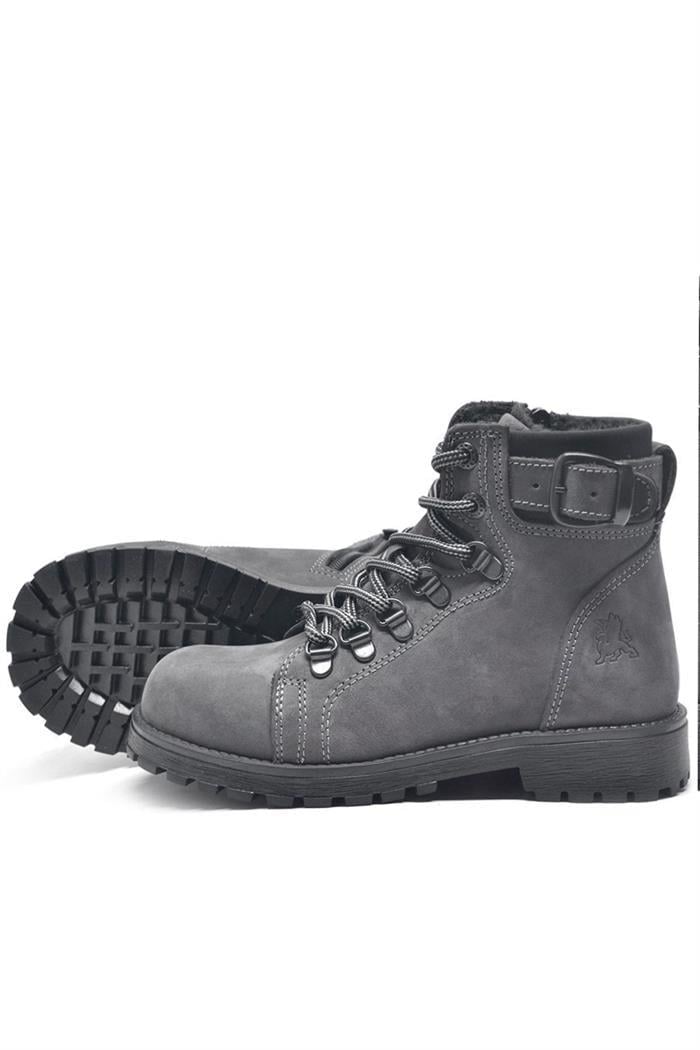 Rakerplus Griffon Hakiki Deri Fermuarlı Kışlık Unisex Çocuk Bot