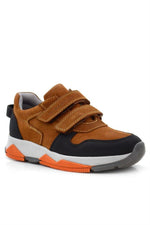 Rakerplus Hakiki Deri Kahverengi Çocuk Sneakers Spor Ayakkabı