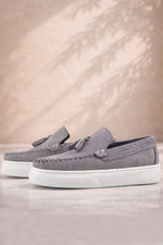 Rakerplus Gri Hafif Tabanlı Erkek Çocuk Makosen Ayakkabı