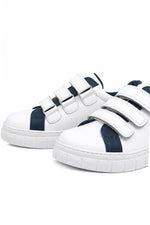 Rakerplus Hakiki Deri Beyaz Cırtlı Çocuk Günlük Spor Okul Ayakkabı