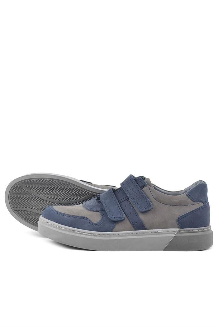 Rakerplus Hakiki Deri Lacivert Cırtlı Erkek Çocuk Sneaker