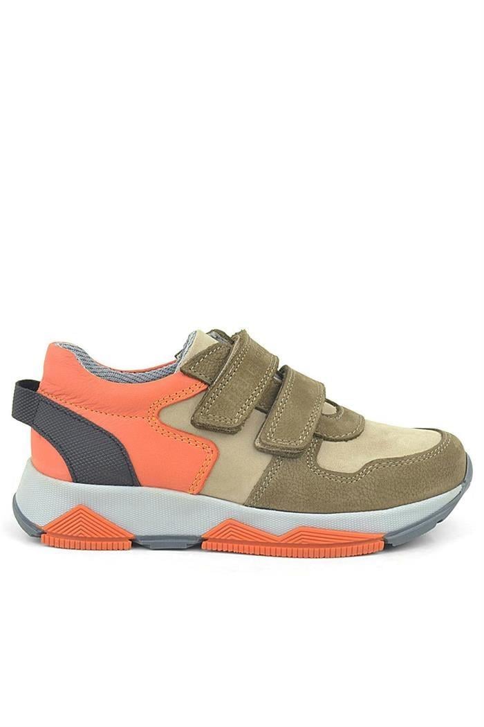 Rakerplus Hakiki Deri Kum Rengi Çocuk Sneakers Spor Ayakkabı