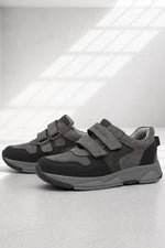 Rakerplus Hakiki Deri Gri Çocuk Sneakers Spor Ayakkabı