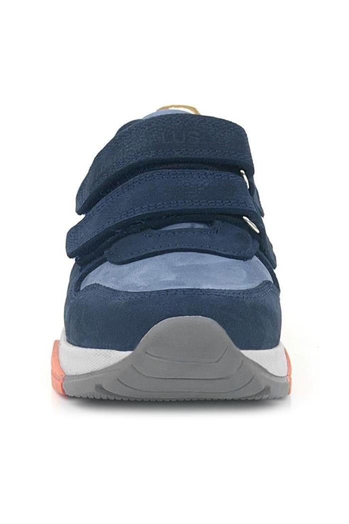 Rakerplus Hakiki Deri Lacivert Taba Çocuk Sneakers Spor Ayakkabı