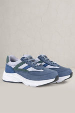 Rakerplus Hakiki Deri Anatomik Mavi Bağcıklı Hafif Çocuk Spor Ayakkabı