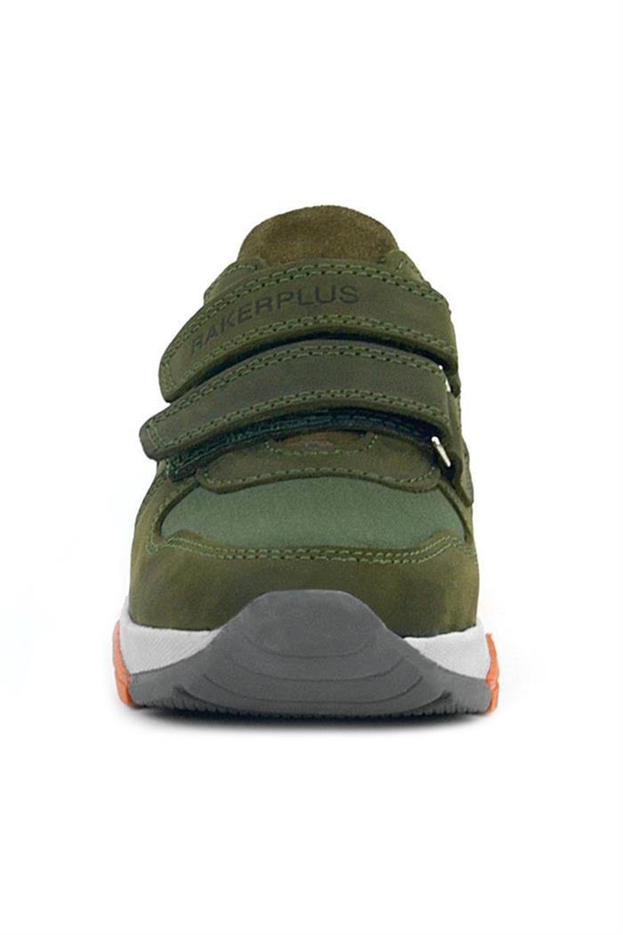 Rakerplus Hakiki Deri Yeşil Çocuk Cırtlı Sneakers Spor Ayakkabı