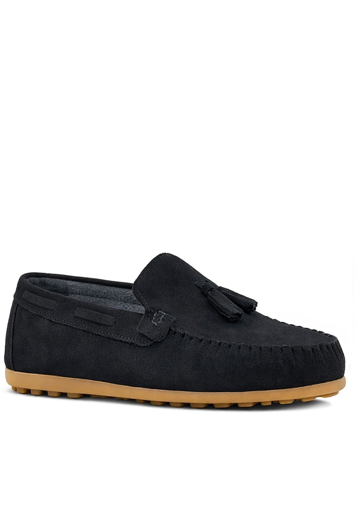 Rakerplus Siyah Süet Erkek Çocuk Makosen Ayakkabı