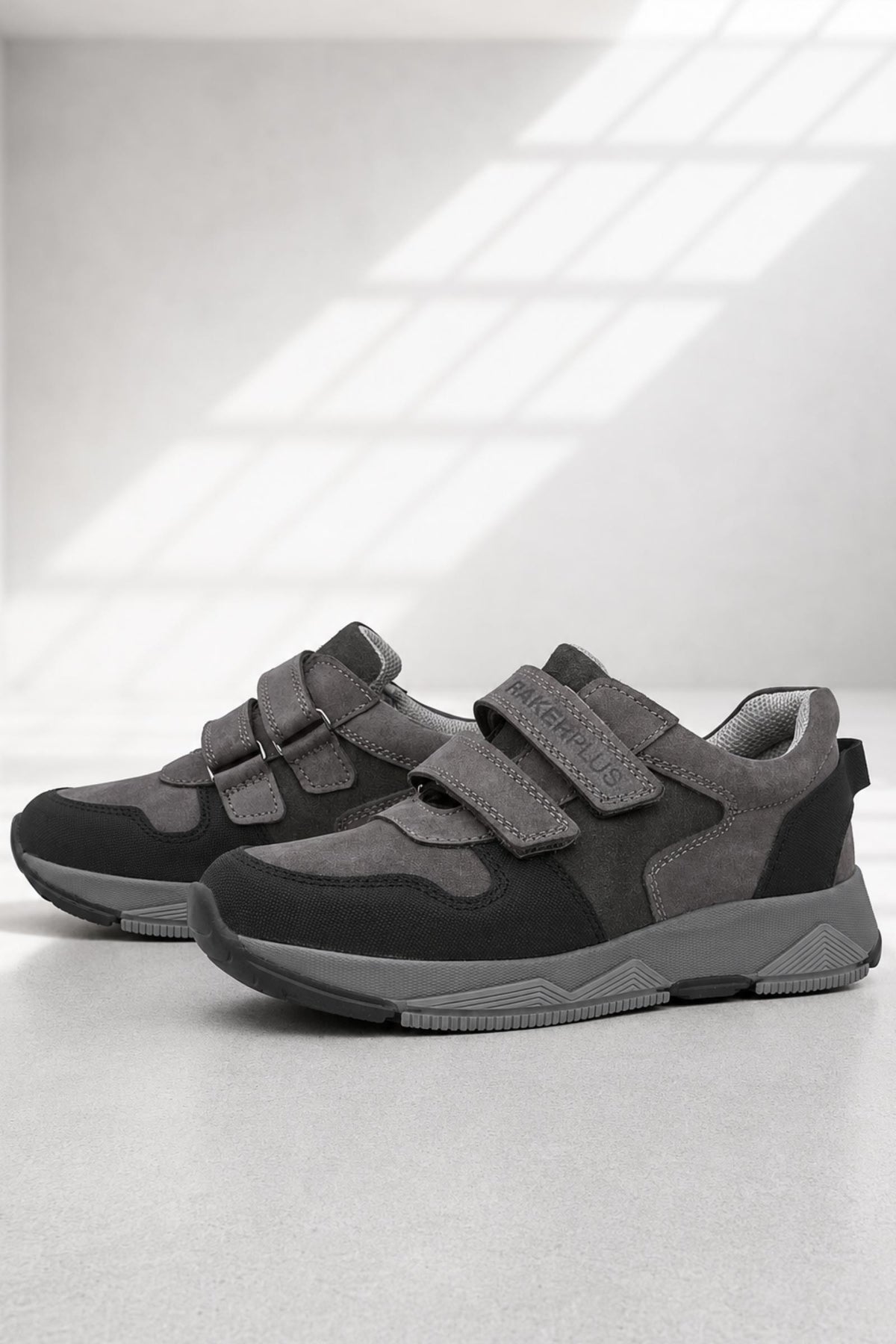 Rakerplus Hakiki Deri Gri Çocuk Sneakers Spor Ayakkabı