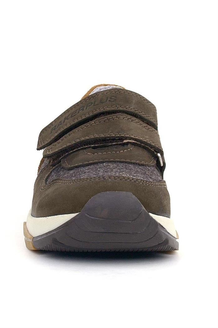 Rakerplus Hakiki Deri Koyu Kahve Çocuk Sneakers Spor Ayakkabı