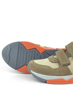 Rakerplus Hakiki Deri Kum Rengi Çocuk Sneakers Spor Ayakkabı