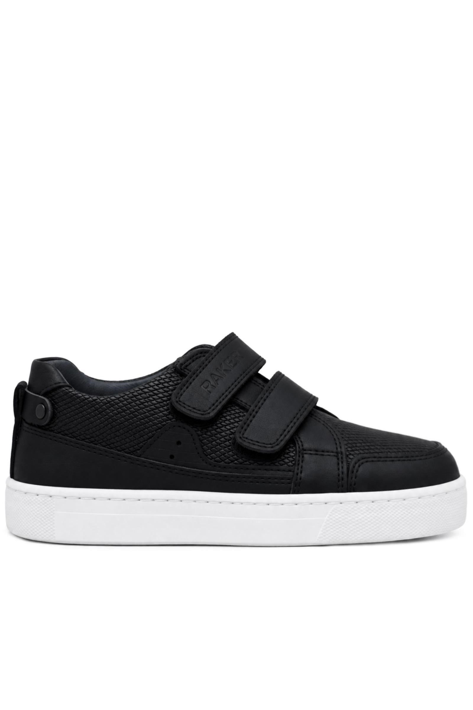 Rakerplus Hakiki Deri Siyah Cırtlı Günlük Erkek Çocuk Spor Ayakkabı