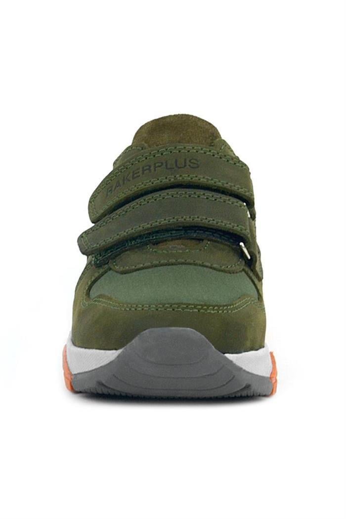 Rakerplus Hakiki Deri Yeşil Çocuk Cırtlı Sneakers Spor Ayakkabı