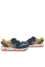 Rakerplus Hakiki Deri Lacivert Taba Çocuk Sneakers Spor Ayakkabı