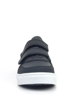 Rakerplus Hakiki Deri Siyah Beyaz Cırtlı Erkek Çocuk Sneaker