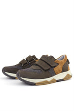 Rakerplus Hakiki Deri Koyu Kahve Çocuk Sneakers Spor Ayakkabı