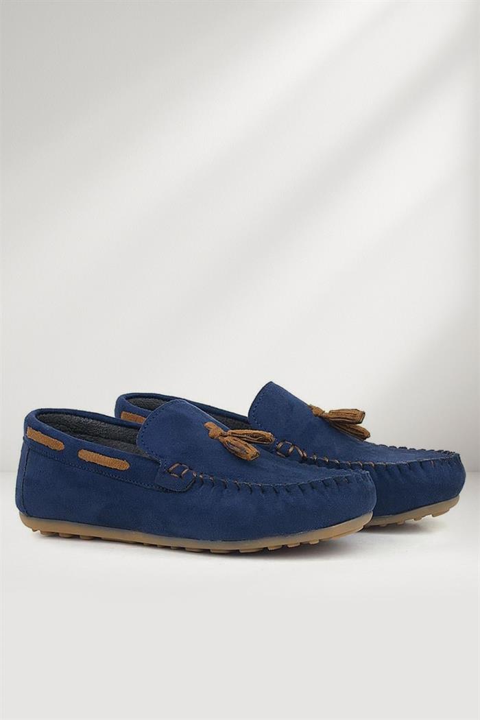 Rakerplus Lacivert Süet Erkek Çocuk Mokasen Ayakkabı
