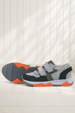Rakerplus Hakiki Deri Gri Siyah Çocuk Sneakers Spor Ayakkabı