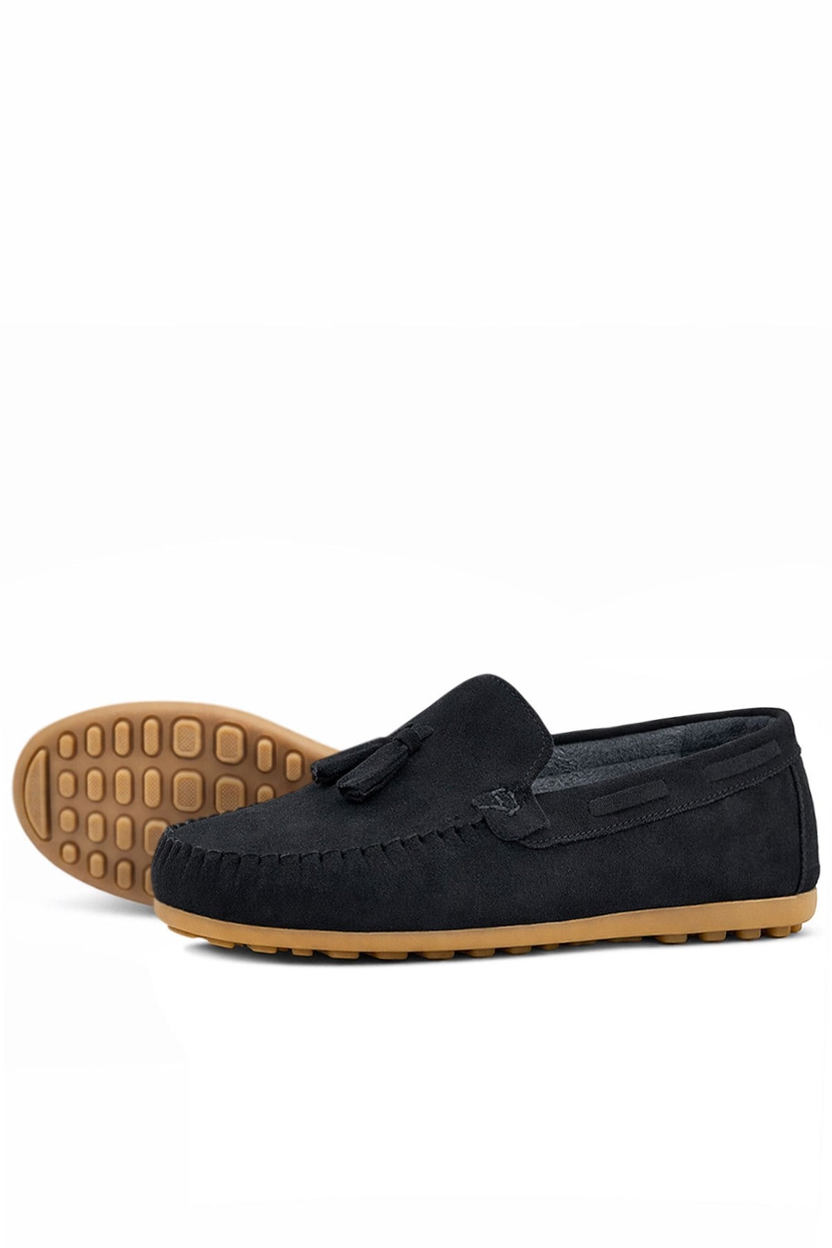 Rakerplus Siyah Süet Erkek Çocuk Makosen Ayakkabı