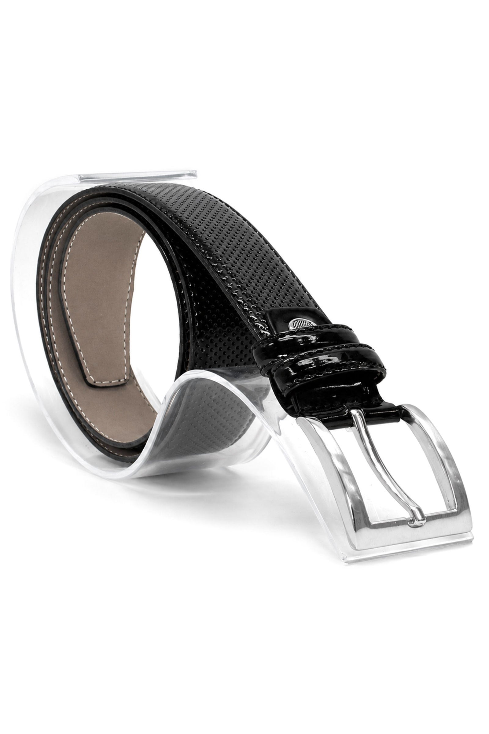 Siyah 3 cm Klasik Metal Tokalı Rugan Erkek Çocuk Kemer