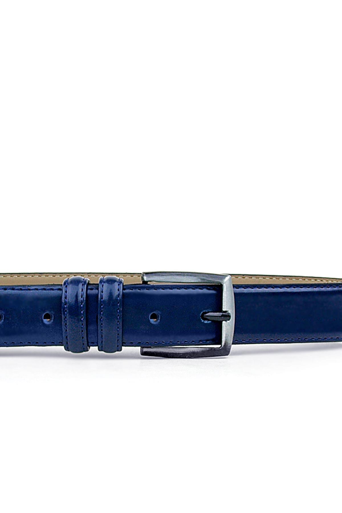 Rakerplus Lacivert Rugan 3 Cm Erkek Çocuk Kemeri (85- 110 Cm)