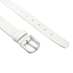 Rakerplus Beyaz Rugan 3 cm  (85-110cm) Erkek Çocuk Klasik Kemer