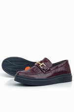 Rakerplus Bordo Tokalı Loafer Çocuk Klasik Ayakkabı
