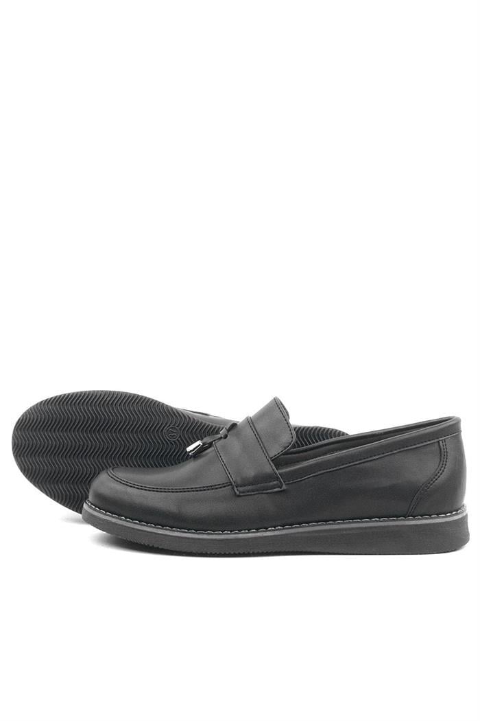 Rakerplus Siyah Mat Loafer Klasik Çocuk Ayakkabısı
