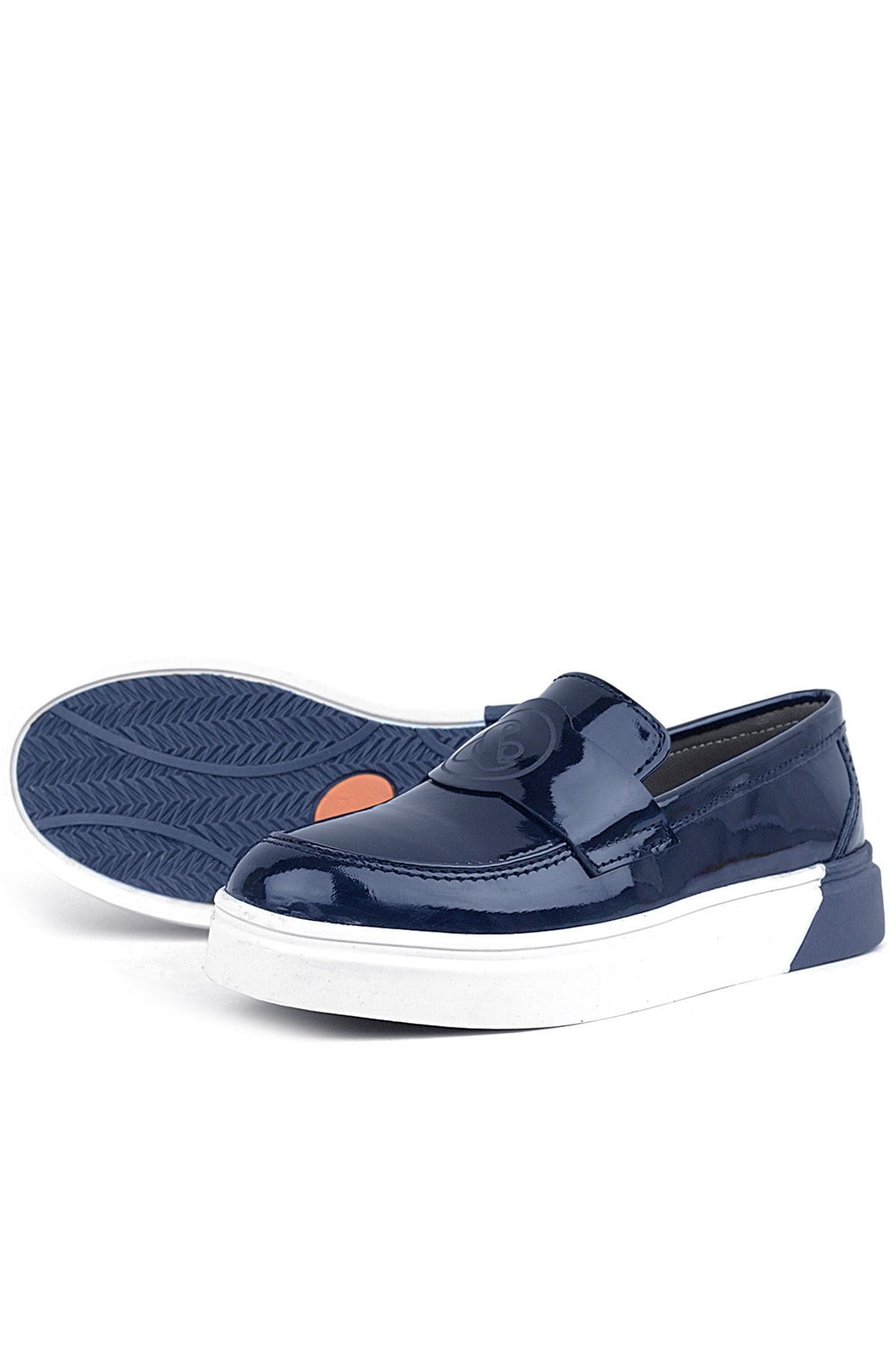 Rakerplus Lacivert Rugan Çocuk Klasik Ayakkabı