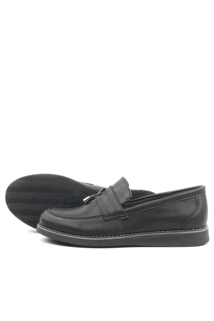 Rakerplus Siyah Mat Loafer Klasik Çocuk Ayakkabısı