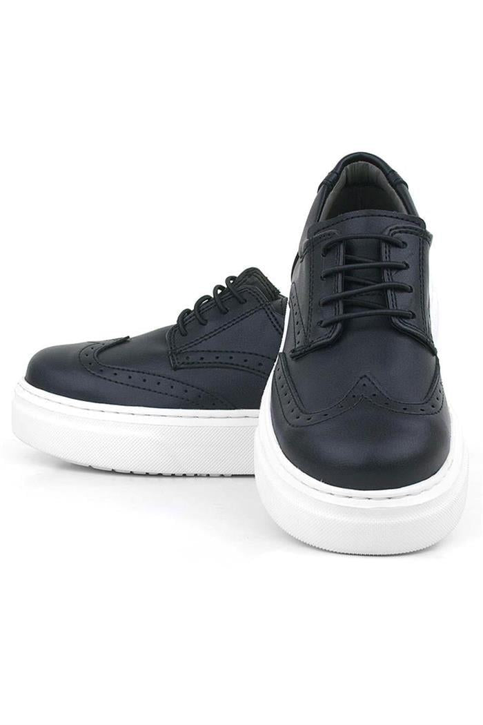 Rakerplus Siyah Beyaz Taban Oxford Çocuk Klasik Ayakkabı