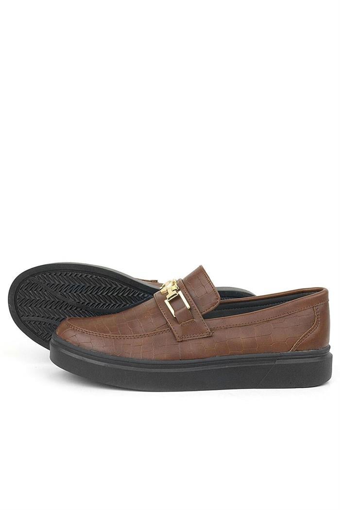 Rakerplus Taba Tokalı Loafer Çocuk Klasik Ayakkabı