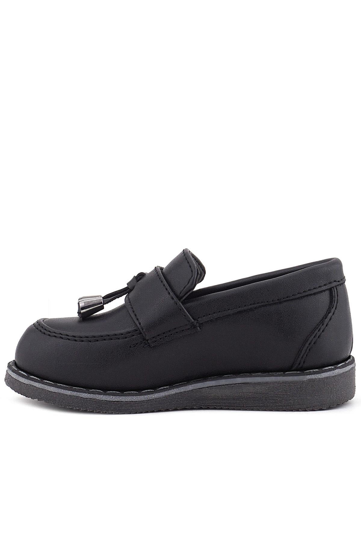 Rakerplus Siyah Mat Loafer Klasik Çocuk Ayakkabısı