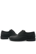 Rakerplus Smokin Siyah Mat Bağcıklı Çocuk Klasik Ayakkabısı