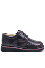 Rakerplus Hidra Bordo Rugan Bağcıklı Klasik Erkek Çocuk Ayakkabı