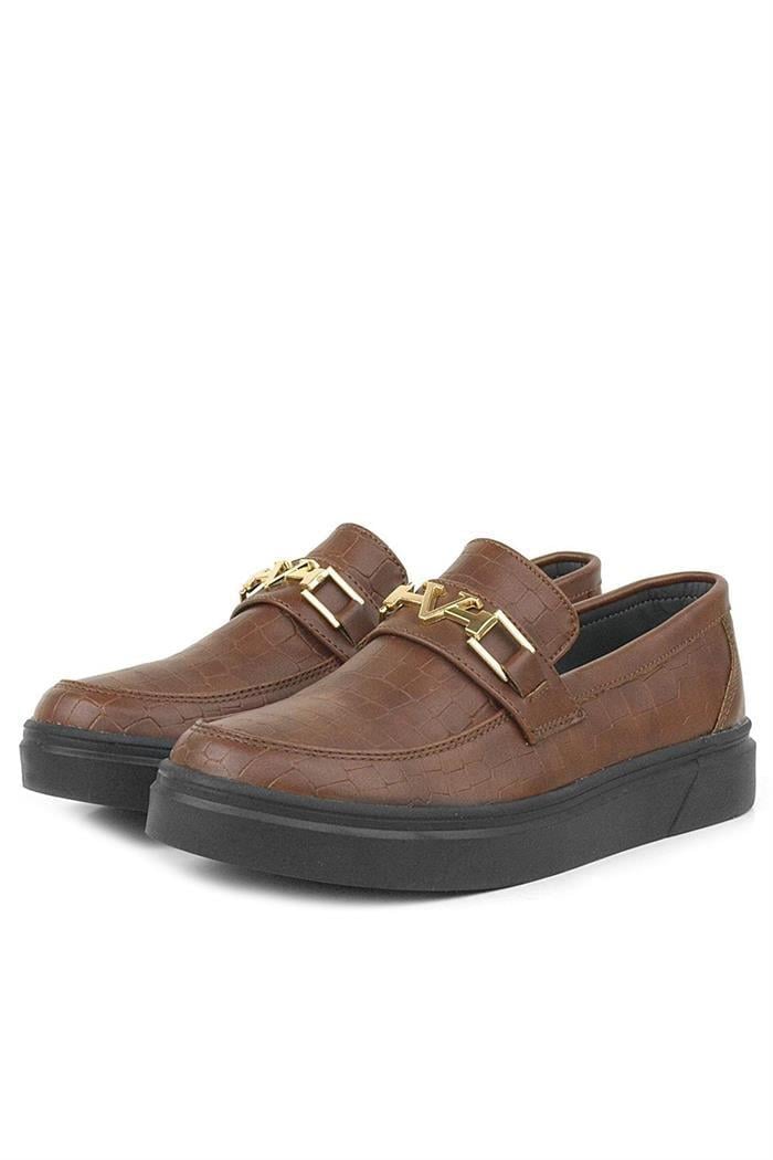 Rakerplus Taba Tokalı Loafer Çocuk Klasik Ayakkabı