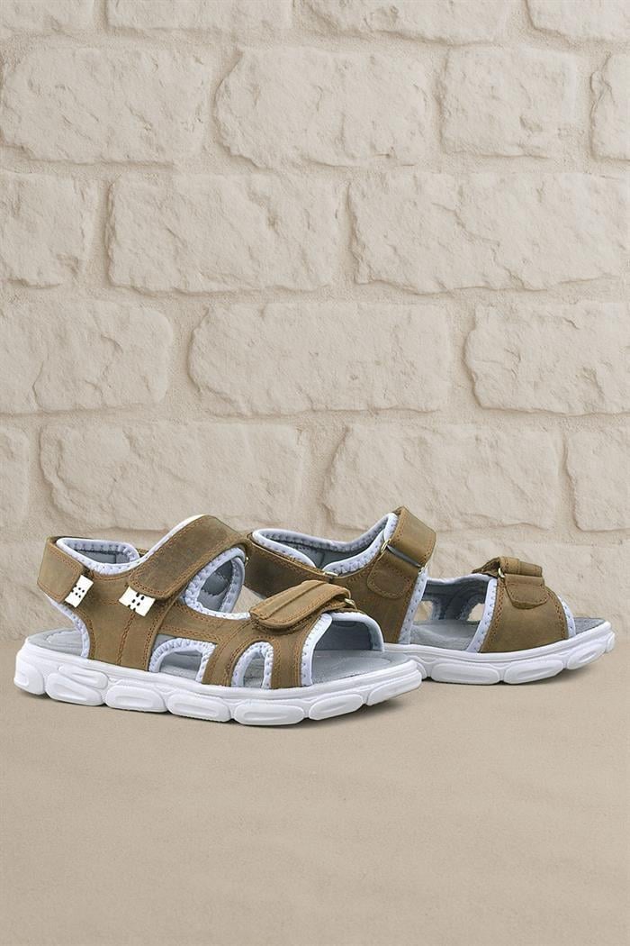 Rakerplus Wisps Hakiki Deri Kum Kamuflaj Çocuk Sandalet
