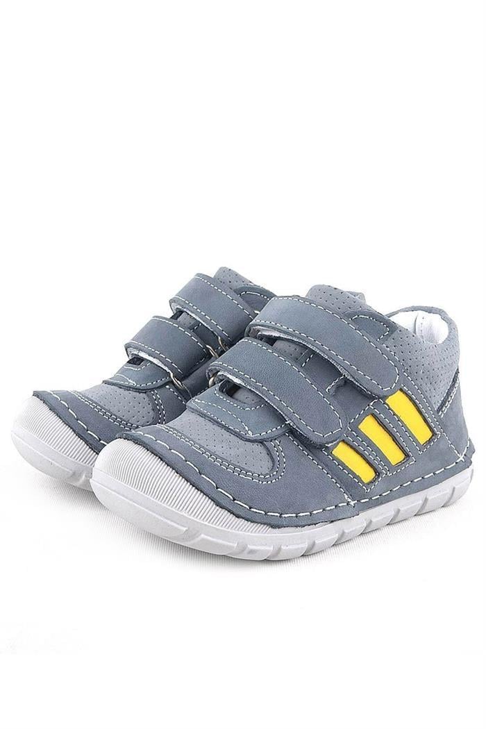 Rakerplus Grizzy Hakiki Deri Gri İlk Adım Unisex Bebek Ayakkabısı