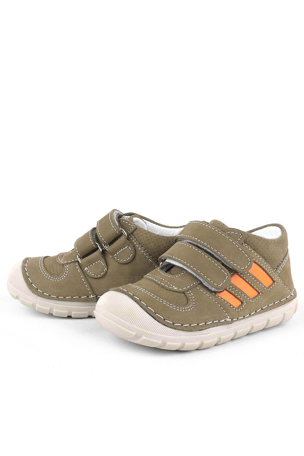 Rakerplus Grizzy Hakiki Deri Haki İlk Adım Unisex Bebek Ayakkabısı