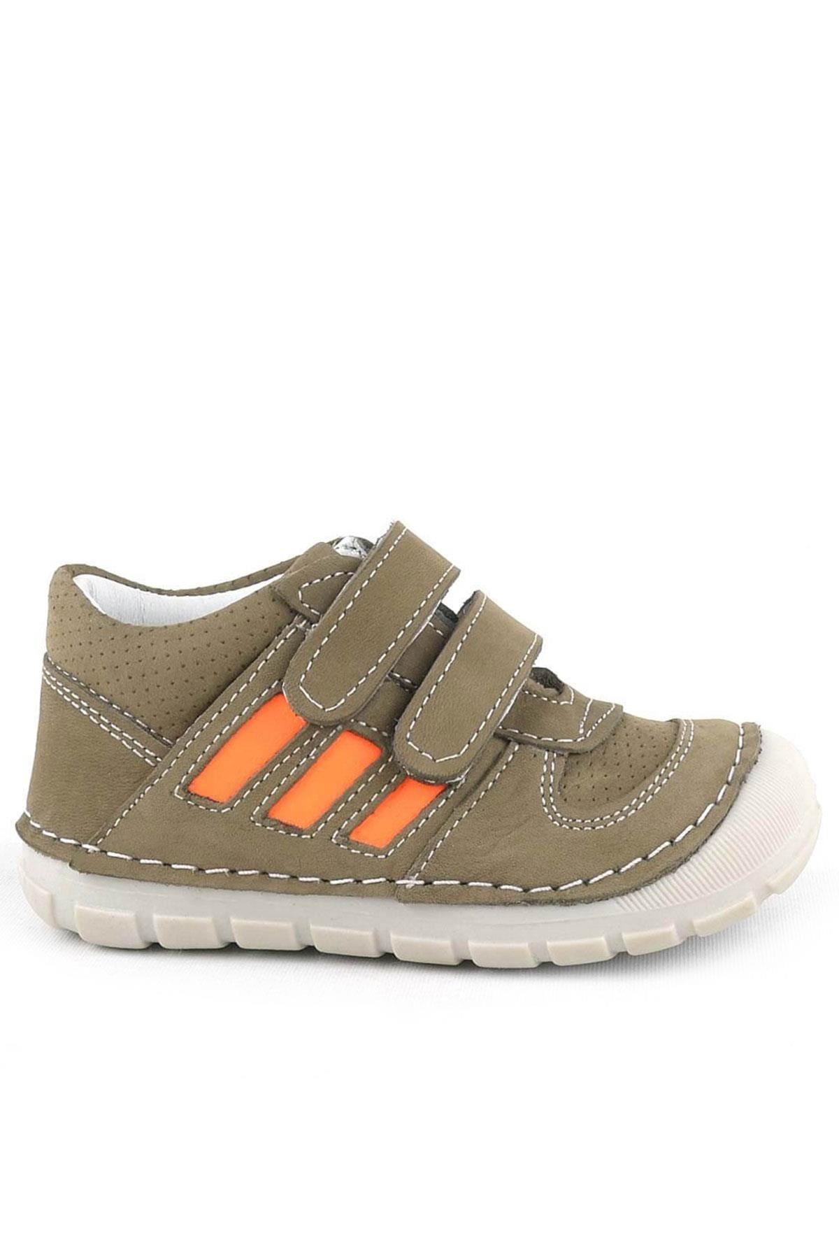 Rakerplus Grizzy Hakiki Deri Haki İlk Adım Unisex Bebek Ayakkabısı