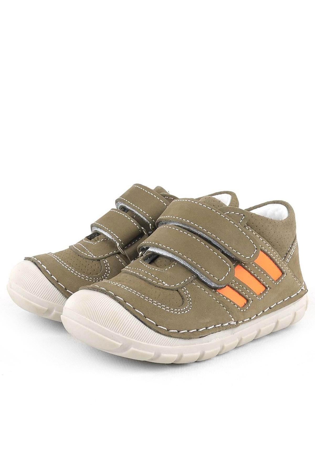 Rakerplus Grizzy Hakiki Deri Haki İlk Adım Unisex Bebek Ayakkabısı