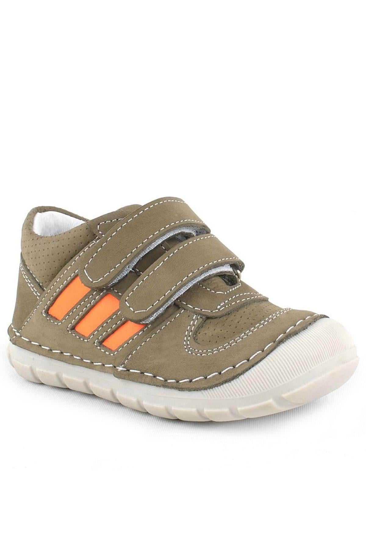 Rakerplus Grizzy Hakiki Deri Haki İlk Adım Unisex Bebek Ayakkabısı