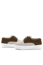 Rakerplus Hakiki Deri Beyaz Taba Lastikli Erkek Çocuk Günlük Ayakkabı