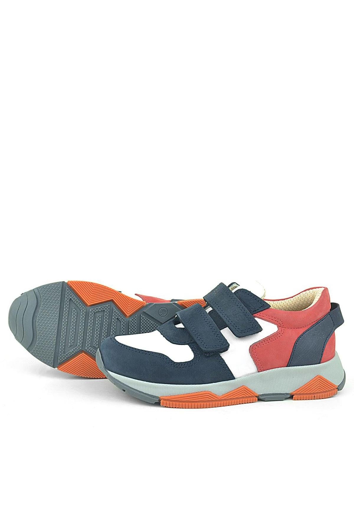 Rakerplus Hakiki Deri Lacivert Çocuk Sneakers Spor Ayakkabı