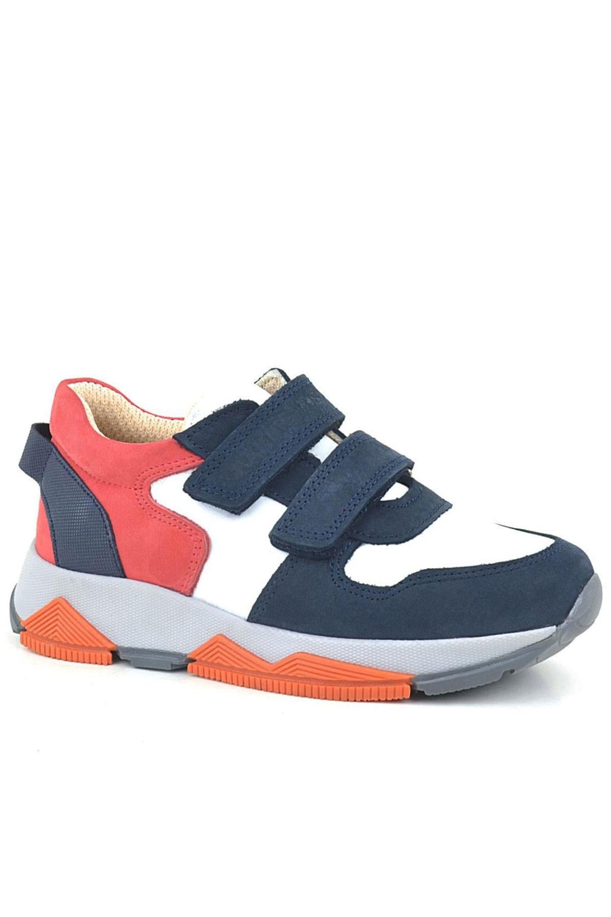 Rakerplus Hakiki Deri Lacivert Çocuk Sneakers Spor Ayakkabı